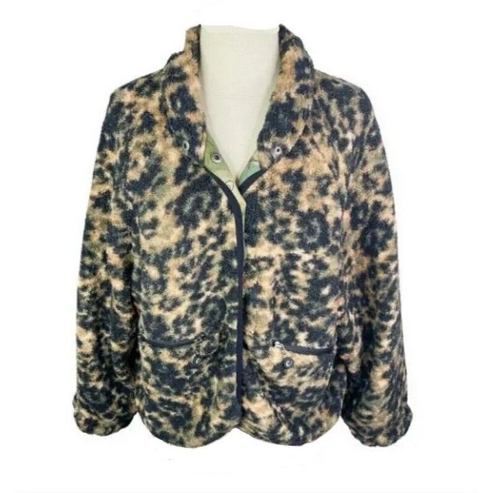 NWOT Calme by Johnny Was L Printed Fleece Jacket 113153